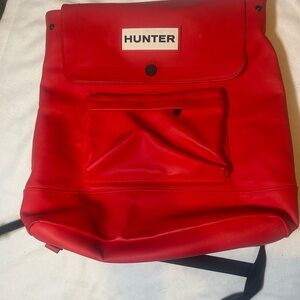 Hunter Red Backpack with Bold Design and Water-Resistant Material